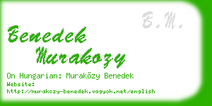 benedek murakozy business card