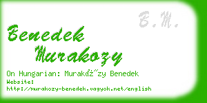 benedek murakozy business card